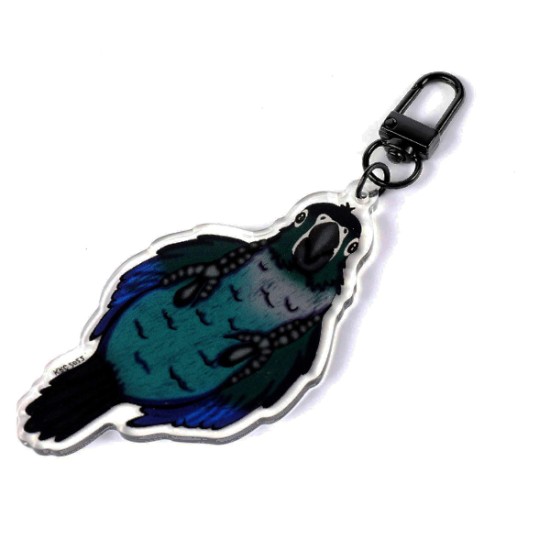 Key Chain Turquoise Green Cheek