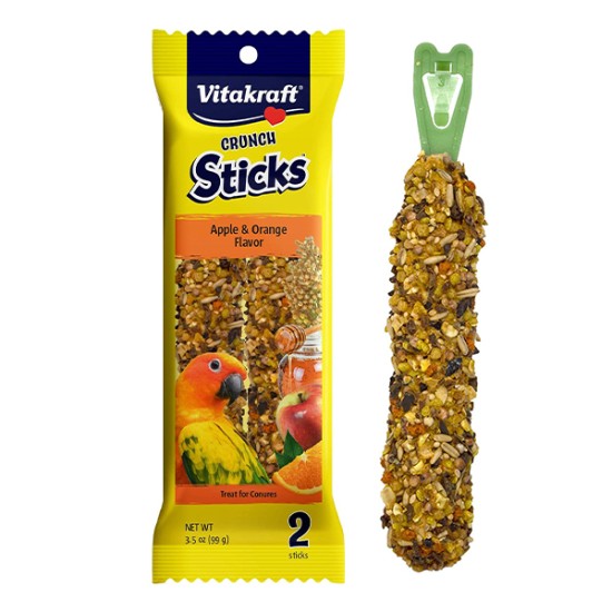 Conure Apple and Orange Crunch Stick 